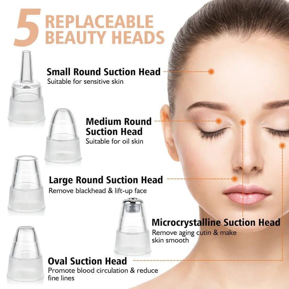 Original 5 in 1 Multi-functional Black Head Removal Derma Suction Machine Blackhead Remover