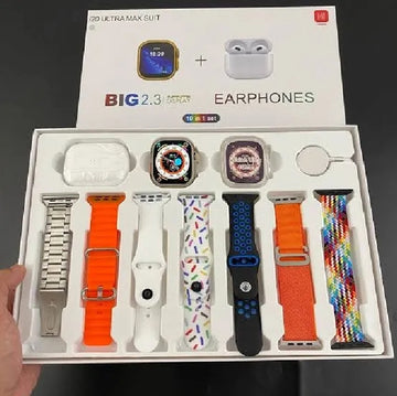 120 Ultra Smart Watch - 120 Ultra Max Suit 10 in 1 Smart Watch With Airpods - Ultra 2 Smart Watch with Earbuds Watch Earbuds Ultra 9 Smart Watch Airpods Watch Airpods Smart Watch for Boys Touch Watch Ultra with Airpods Air tech