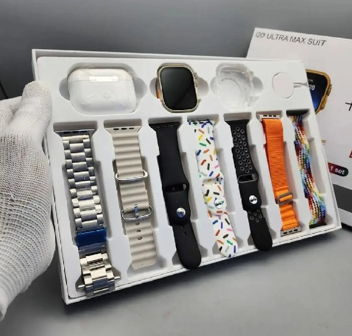 120 Ultra Smart Watch - 120 Ultra Max Suit 10 in 1 Smart Watch With Airpods - Ultra 2 Smart Watch with Earbuds Watch Earbuds Ultra 9 Smart Watch Airpods Watch Airpods Smart Watch for Boys Touch Watch Ultra with Airpods Air tech