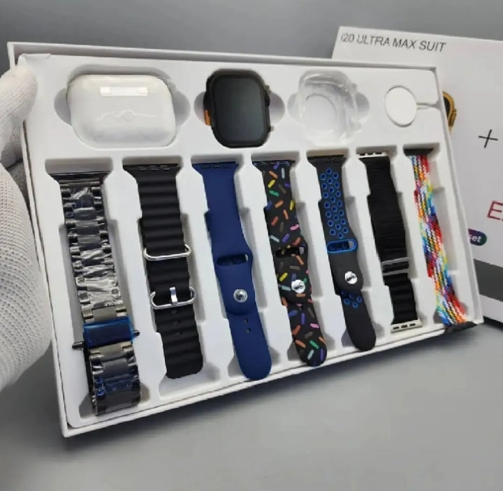 120 Ultra Smart Watch - 120 Ultra Max Suit 10 in 1 Smart Watch With Airpods - Ultra 2 Smart Watch with Earbuds Watch Earbuds Ultra 9 Smart Watch Airpods Watch Airpods Smart Watch for Boys Touch Watch Ultra with Airpods Air tech