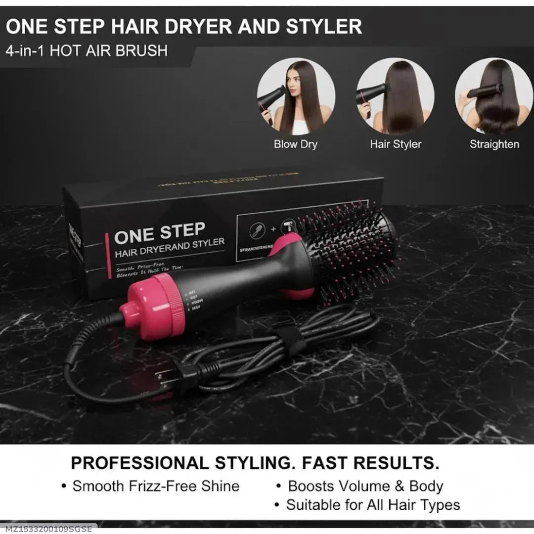 One Step 3 in 1 Hair Dryer & Styler | Hair Dryer Brush | Hot Air Brush | Hair Volumizer | Blow Dryer Brush | Hair Straightener & Curler | Multifunctional Blow Dryer Styler Comb

Electric Hair Brush | Styling Tool for Women |