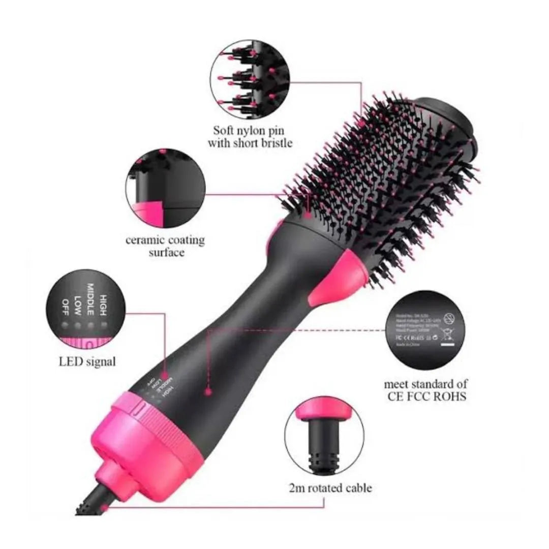 One Step 3 in 1 Hair Dryer & Styler | Hair Dryer Brush | Hot Air Brush | Hair Volumizer | Blow Dryer Brush | Hair Straightener & Curler | Multifunctional Blow Dryer Styler Comb

Electric Hair Brush | Styling Tool for Women |