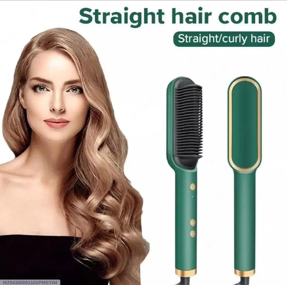 909 Hair Straightener Brush | 6 Heating Modes Electric Hair Straightener Comb (Random Color)
