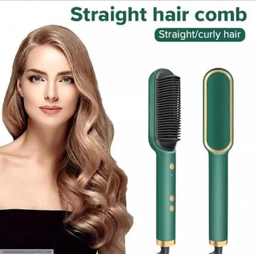 909 Hair Straightener Brush | 6 Heating Modes Electric Hair Straightener Comb (Random Color)